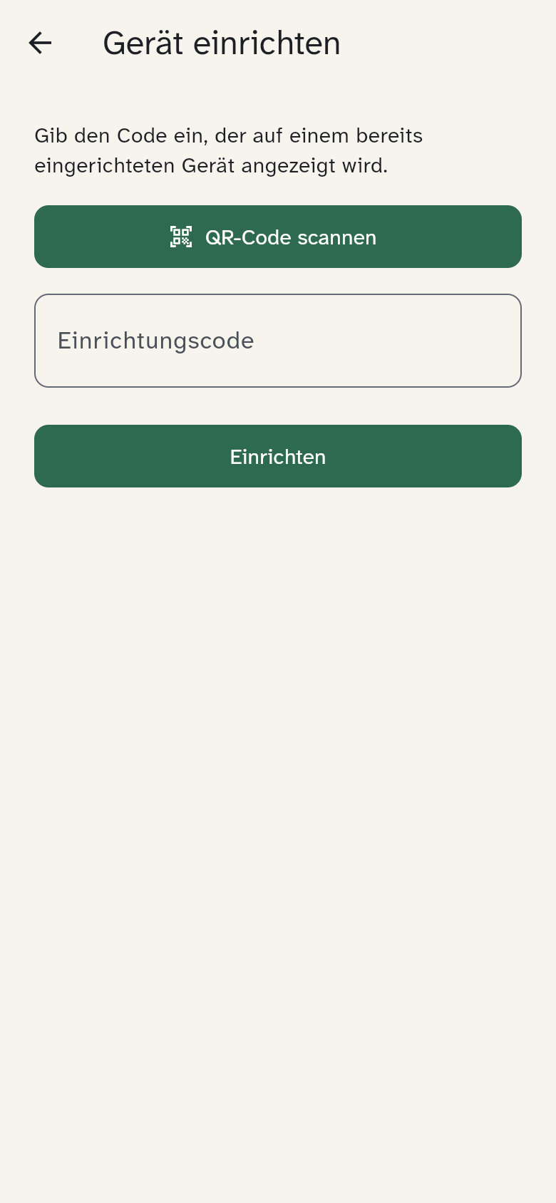 Code eingeben