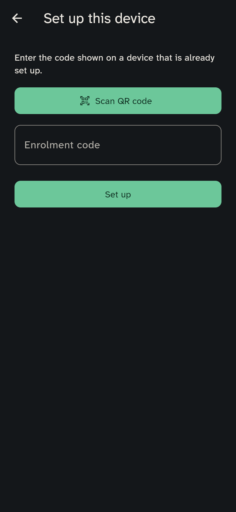 Entering a code