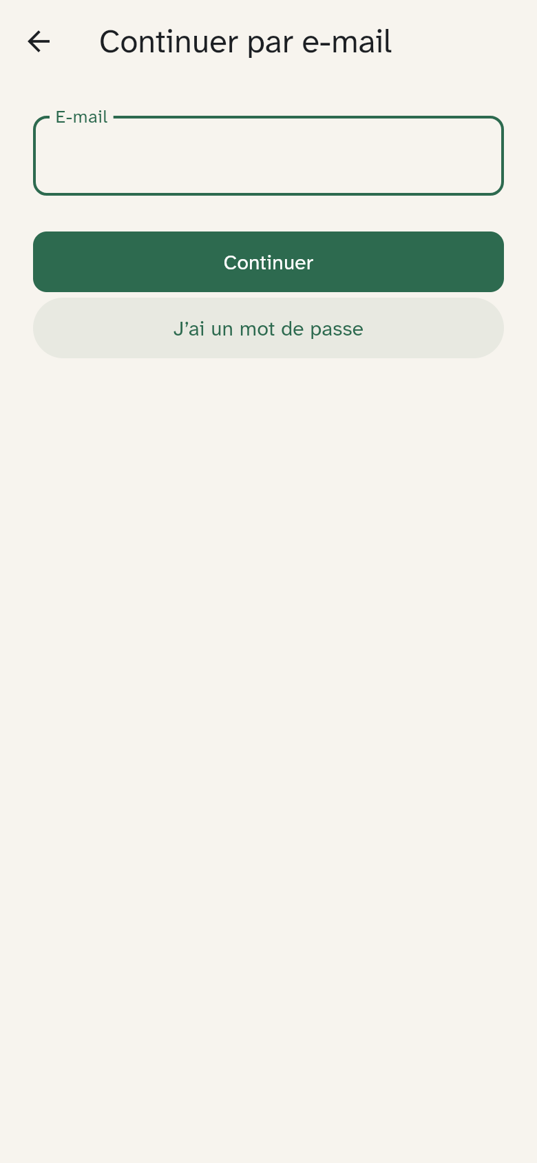 La connexion par e-mail