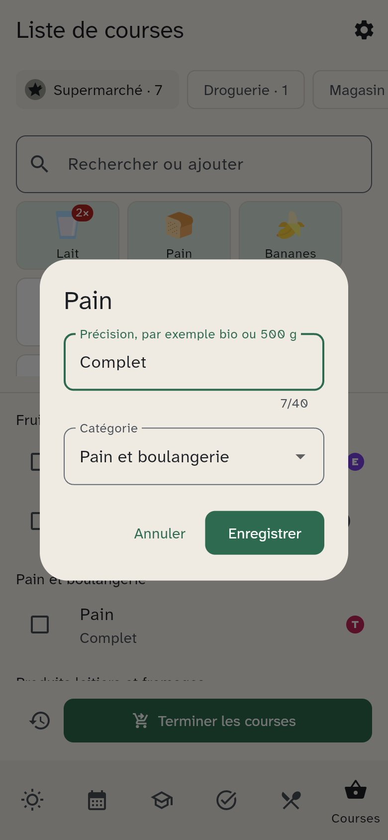 La modification d’un article